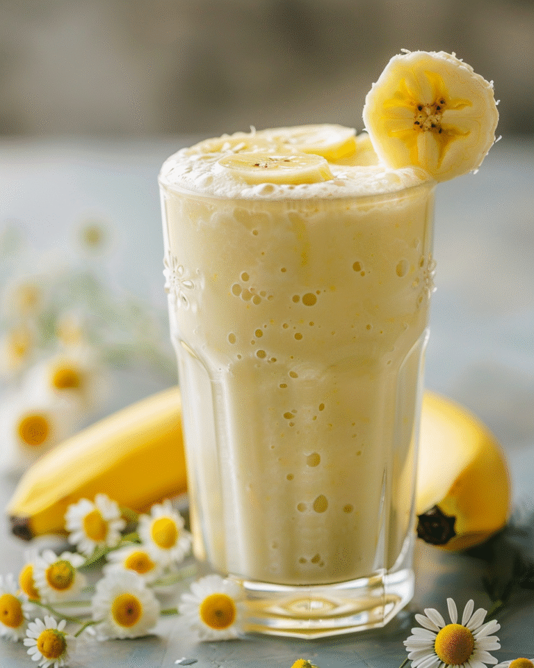 u3887994962 banana chamomile tea smoothie in a clear glass cr 982aa46c 83e9 4f38 91a5 bf88527d2f57 0