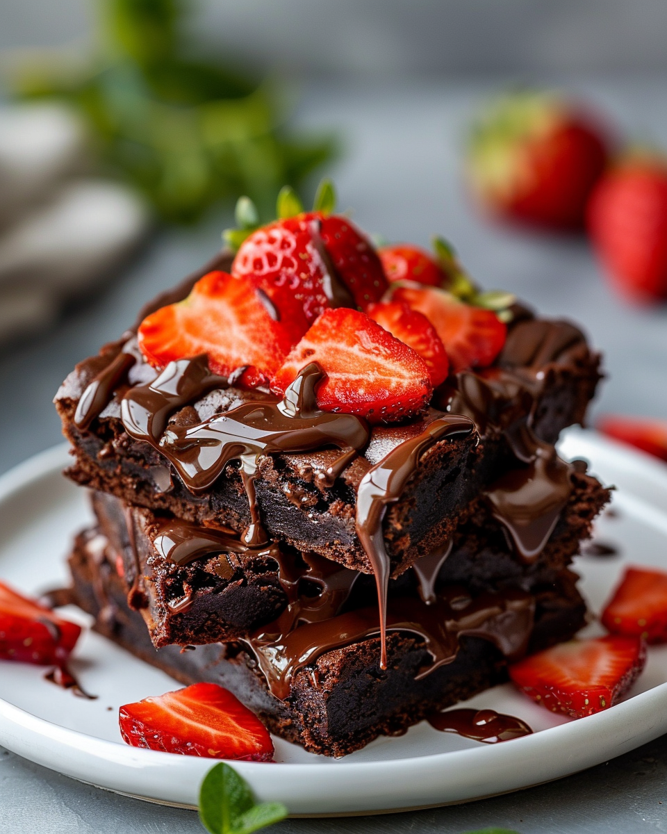 Easy Chocolate Covered Strawberry Brownies Recipe u3887994962 chocolate covered strawberry brownies on a white 1d7f2b5b 9bfb 4e05 9d32 0cc08cd65eff 1