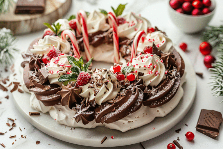 u3887994962 chocolate peppermint christmas pavlova wreath ele 9861aa4e 0014 4bfc 9c23 581d79c6e7dc 3