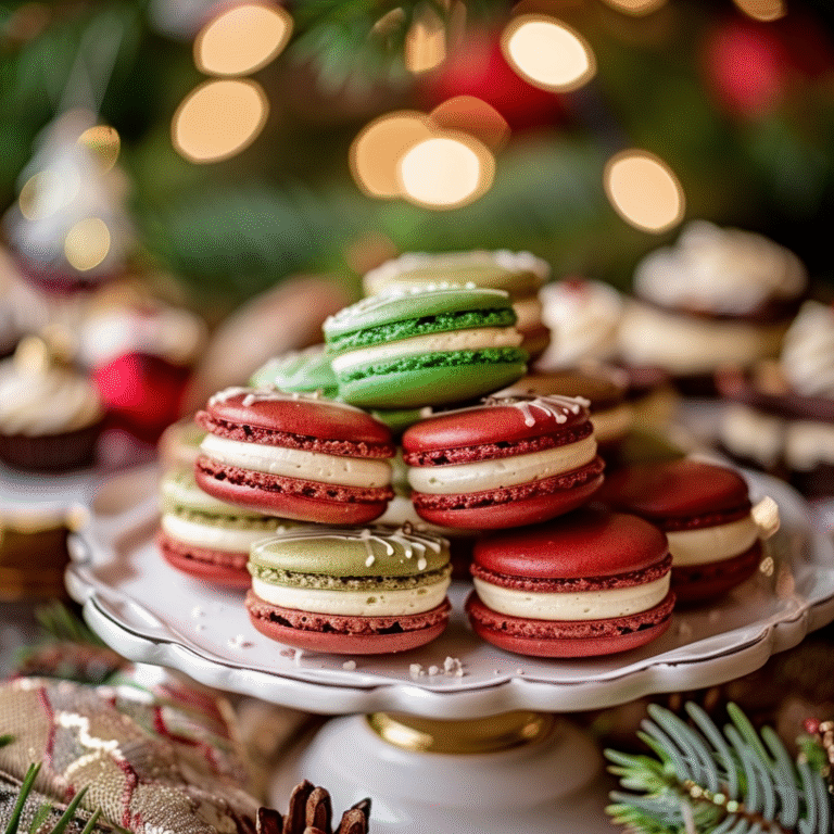 u3887994962 christmas macarons arranged on an elegant holiday e5878d17 f274 4828 92b4 643a7327b4d3 0