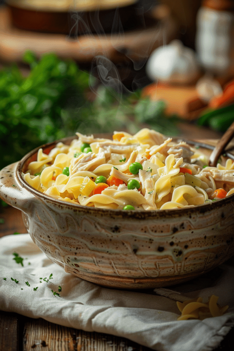 u3887994962 creamy chicken pot pie noodles in a rustic cerami a4e48640 d4a4 4b7d 97f2 b3bd7b10b39f 3