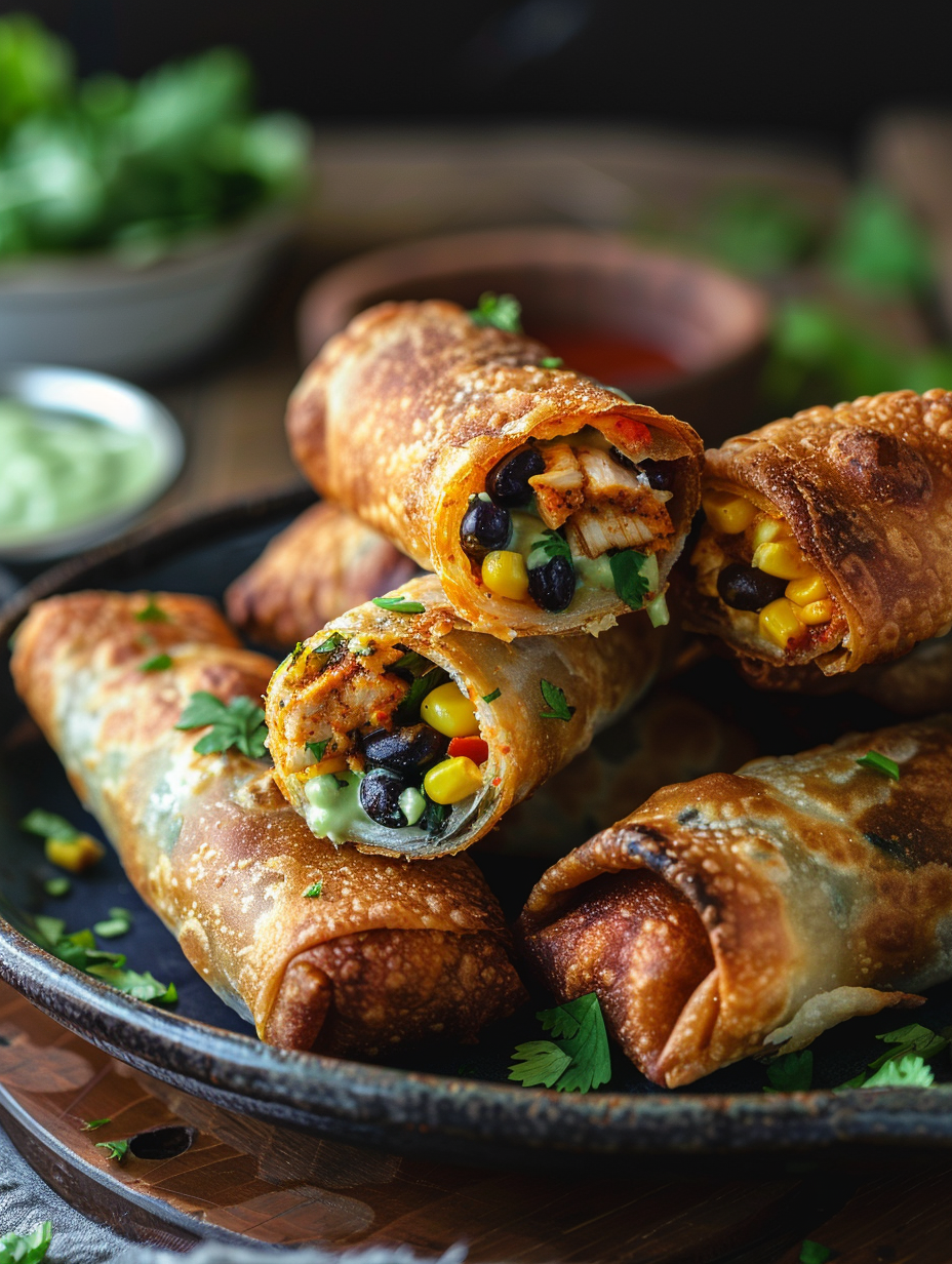 Ultimate Southwest Eggrolls Recipe – Easy & Authentic u3887994962 crispy southwest eggrolls stacked on a rustic pla ac04172d dbd9 41ce b4e0 488de7ea51ae 1