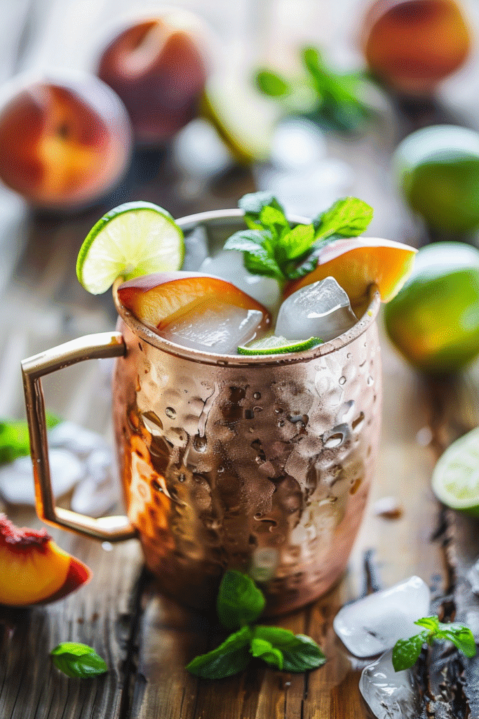 Easy Peach Moscow Mule Mocktail – Fresh & Amazing - Recipes by Naya