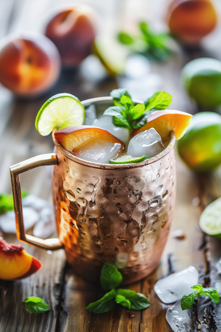 u3887994962 easy peach moscow mule mocktail in a chilled copp f82db58f de5e 4b19 8270 c08e241063c5 3