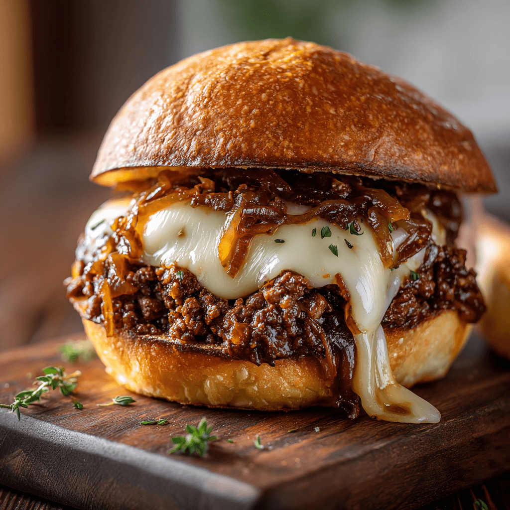 Ultimate French Onion Beef Sloppy Joes Recipe u3887994962 french onion beef sloppy joes close up food photo 3f306c9e 3b7c 40d0 9e77 3d42ea5b3209 2