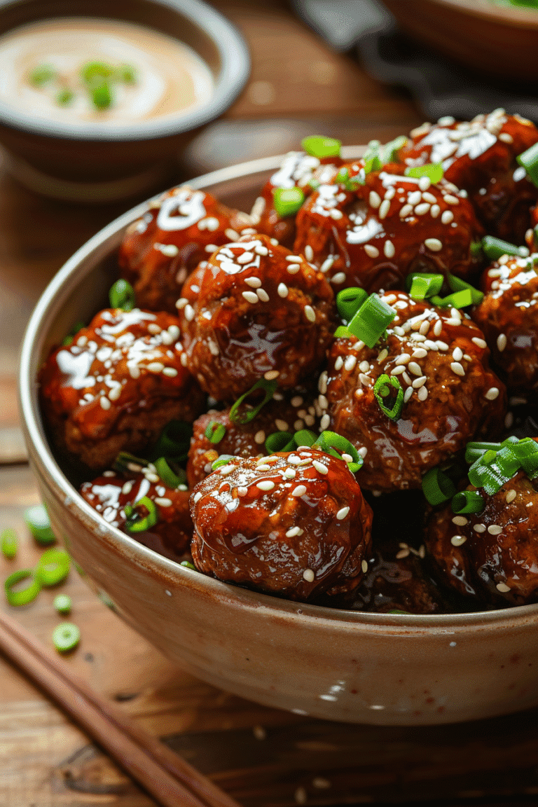 u3887994962 korean bbq meatballs served in a ceramic bowl glo 74cffaa2 96d7 4341 99a6 c986c6668c91 1