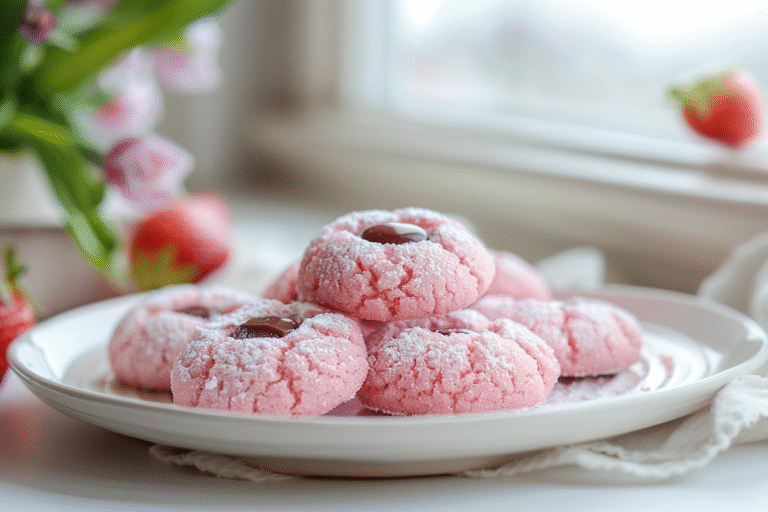 u3887994962 strawberry kiss cookies on a white ceramic plate 09ac807e a7ed 45dd 87a6 30d9bb947642 2