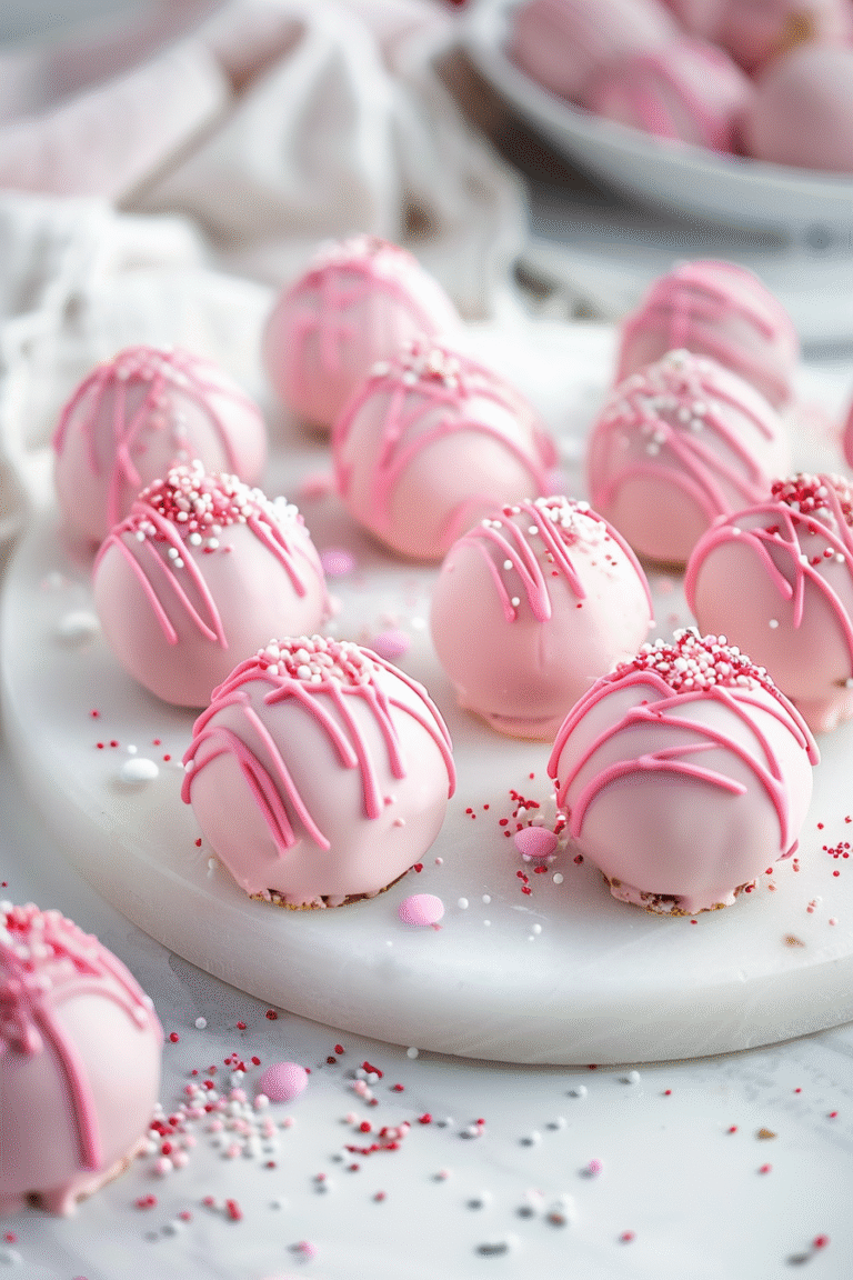 u3887994962 strawberry cake truffles arranged on a white marb 71466ed0 c906 4de6 91e2 5c62d32b32b2 1
