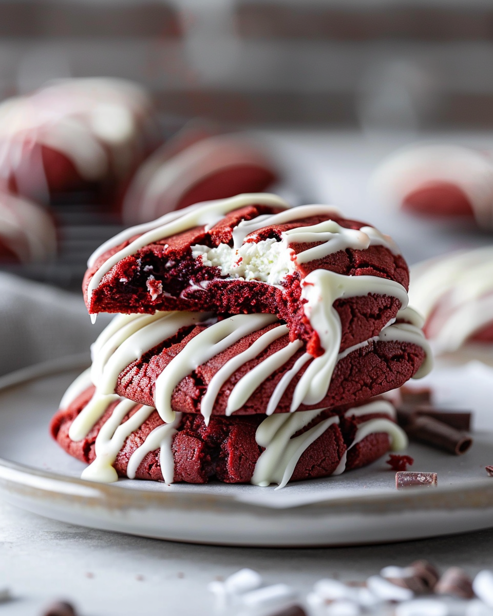 Easy Stuffed Red Velvet Cookies Recipe u3887994962 ultra realistic food photography of stuffed red v a51f080d 1e16 496e 8850 8ab54397db1c 2