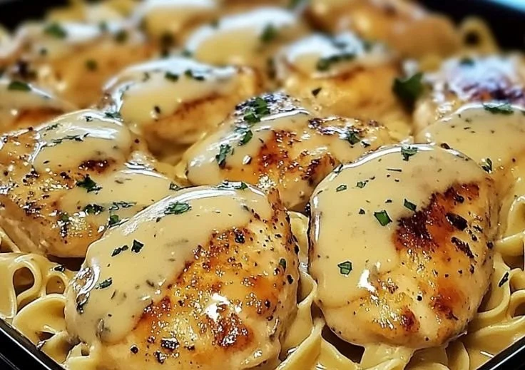 One-Pan Chicken with Buttered Noodles dish showcasing a hearty meal.