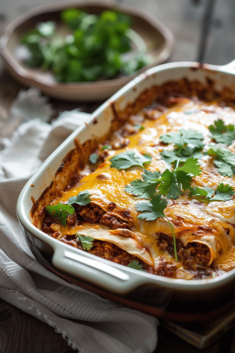 u3887994962 beef enchilada casserole baked in a rustic cerami 9e405ce3 23bd 4539 8547 8a930a413c61 0
