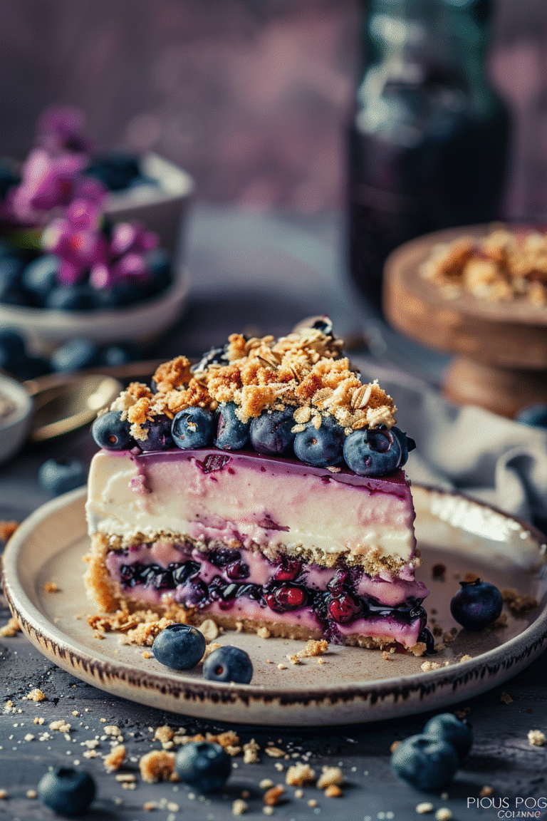 u3887994962 blueberry crumble cheesecake on a rustic ceramic 800adeea c653 4b92 a218 006e40962a56 3