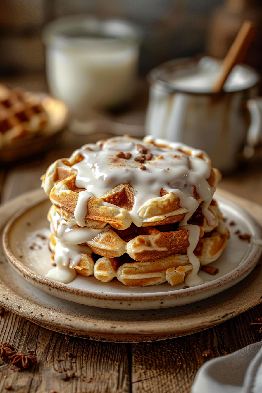 Ultimate Cinnamon Roll Waffles with Cream Cheese u3887994962 cinnamon roll waffles with cream cheese drizzle g 7a340c5f ca8d 4387 9031 50f59b08c679 1