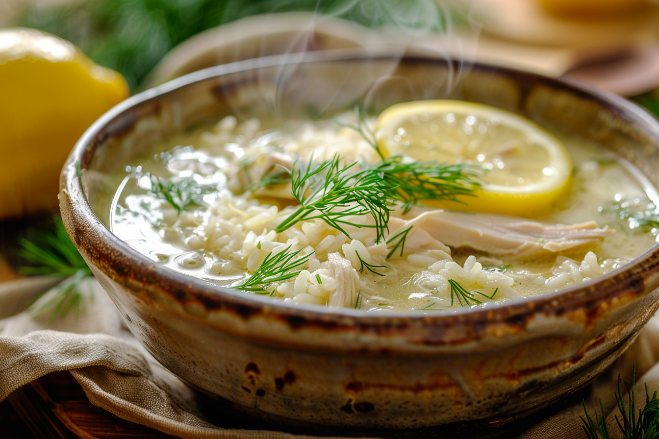 Easy Greek Lemon Chicken Soup With Fresh Flavor u3887994962 greek lemon chicken soup avgolemono in a rustic c a184575e dfe2 4c19 8a15 c2718eca111d 1