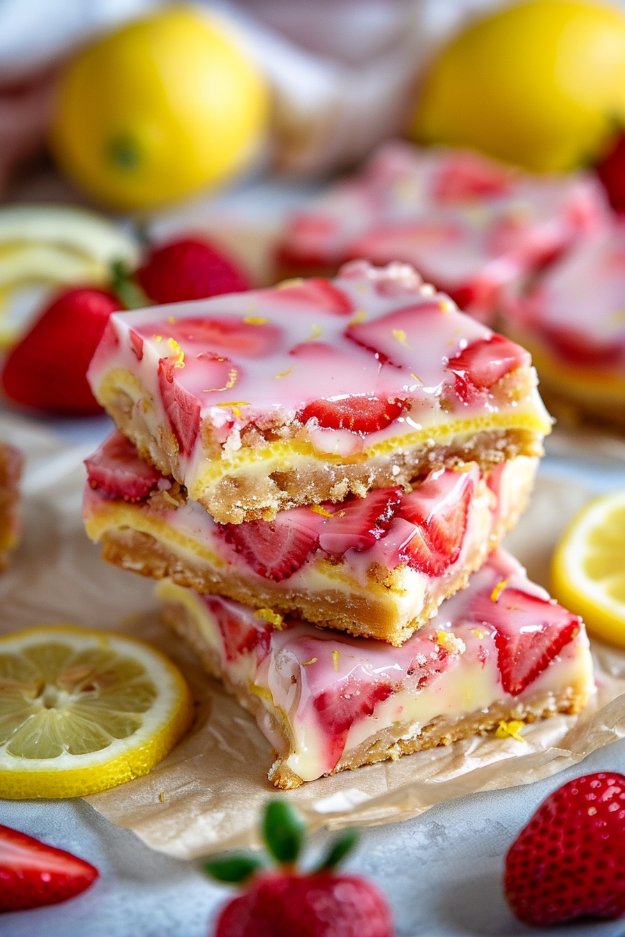 Amazing Strawberry Lemon Blondies Recipe u3887994962 strawberry lemon blondies soft chewy dessert bars 118b619d 6043 48a0 8758 a393cf821c1f 2