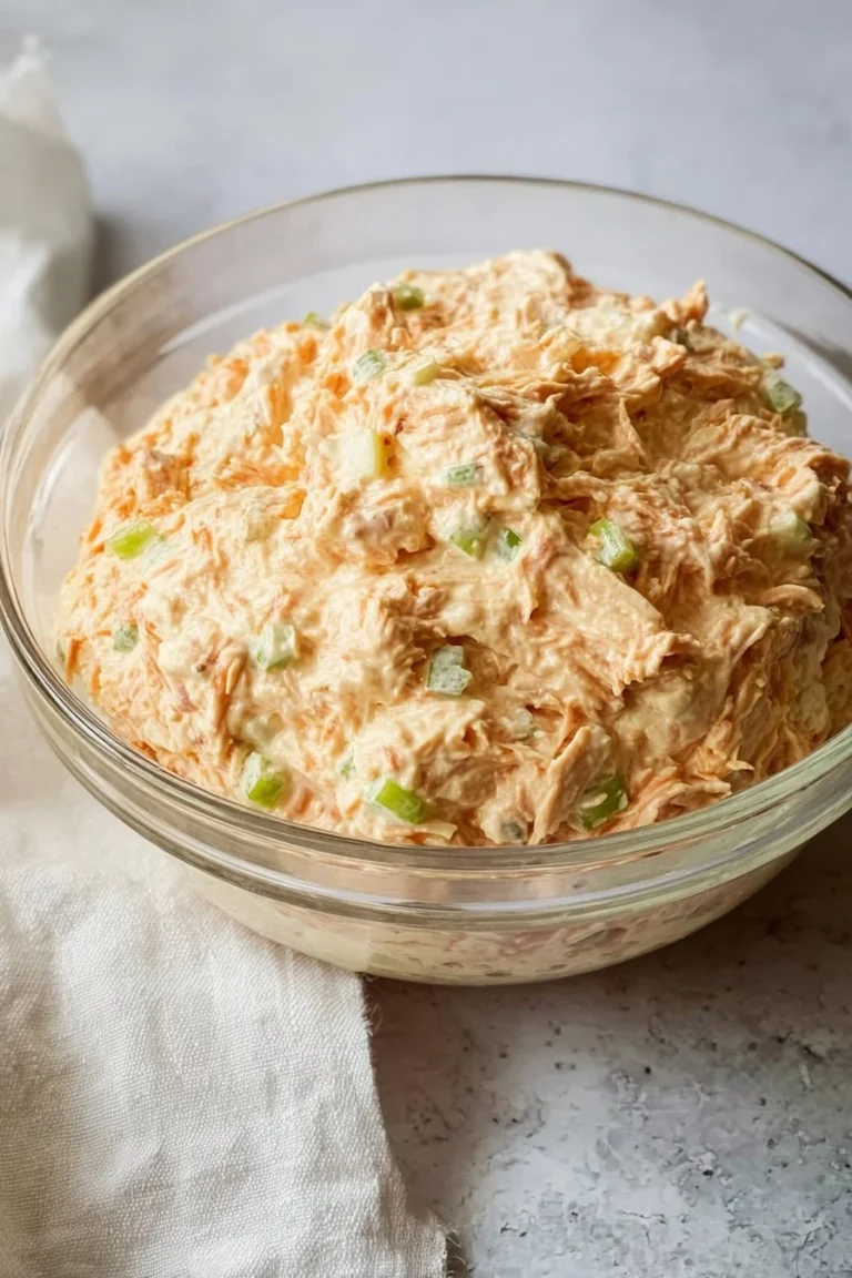 Buffalo Tuna Salad with spicy dressing and fresh ingredients