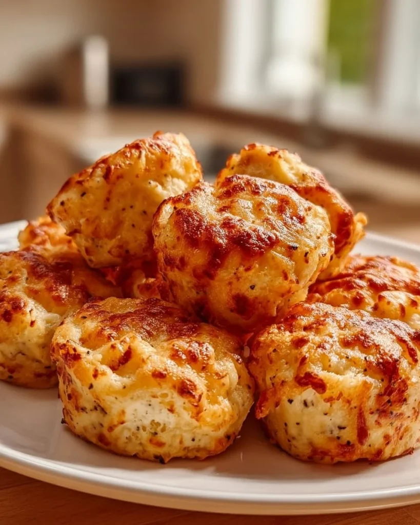 Delicious cottage cheese pizza bites on a wooden platter, garnished with herbs.