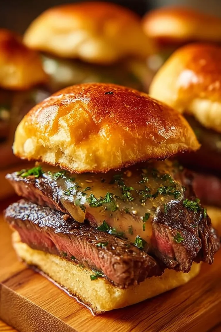 Cowboy Butter Steak Sliders with juicy steak and flavorful butter sauce