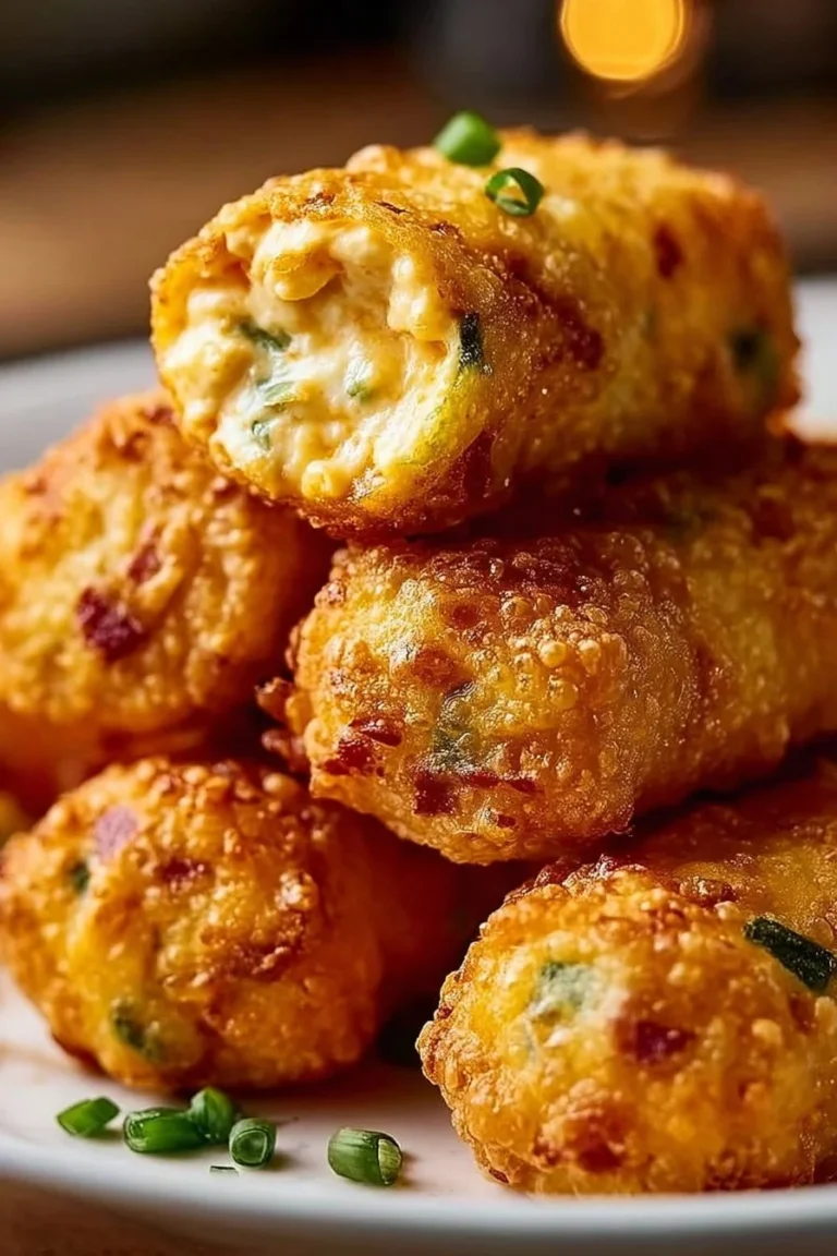 Crispy Mini Jalapeno Popper Egg Rolls on a platter