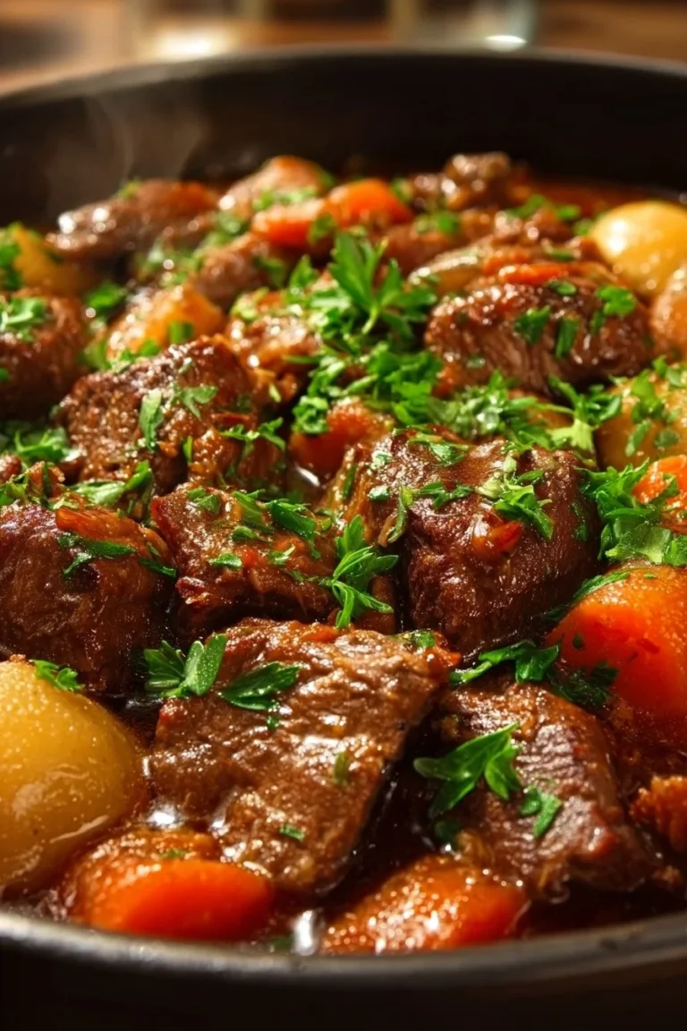 Beef tips served in savory gravy for a hearty meal