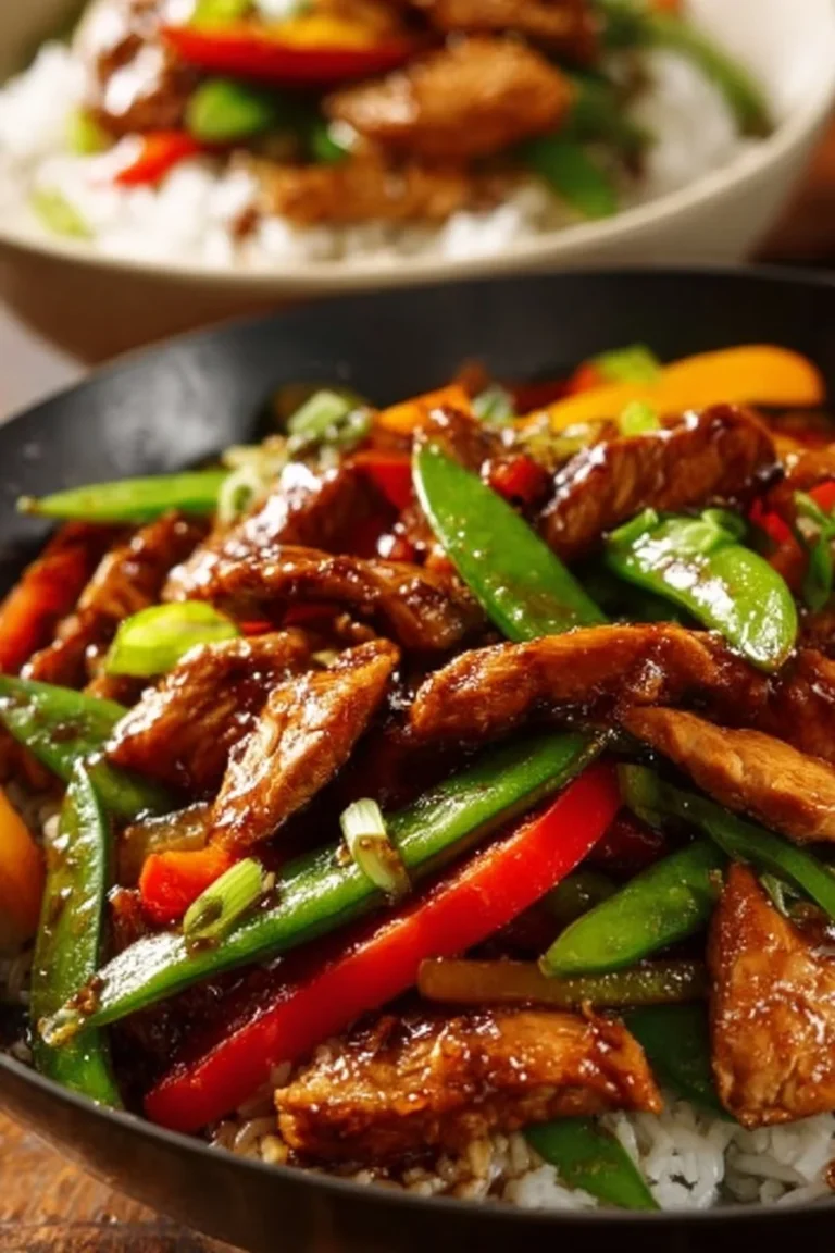 Delicious Firecracker Chicken Stir Fry with vibrant vegetables and spicy sauce