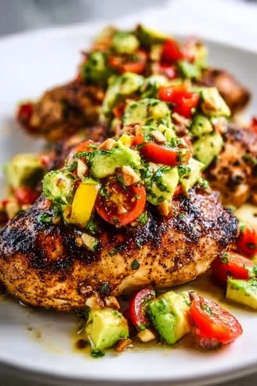 Delicious lime chicken served at a festive party table setting