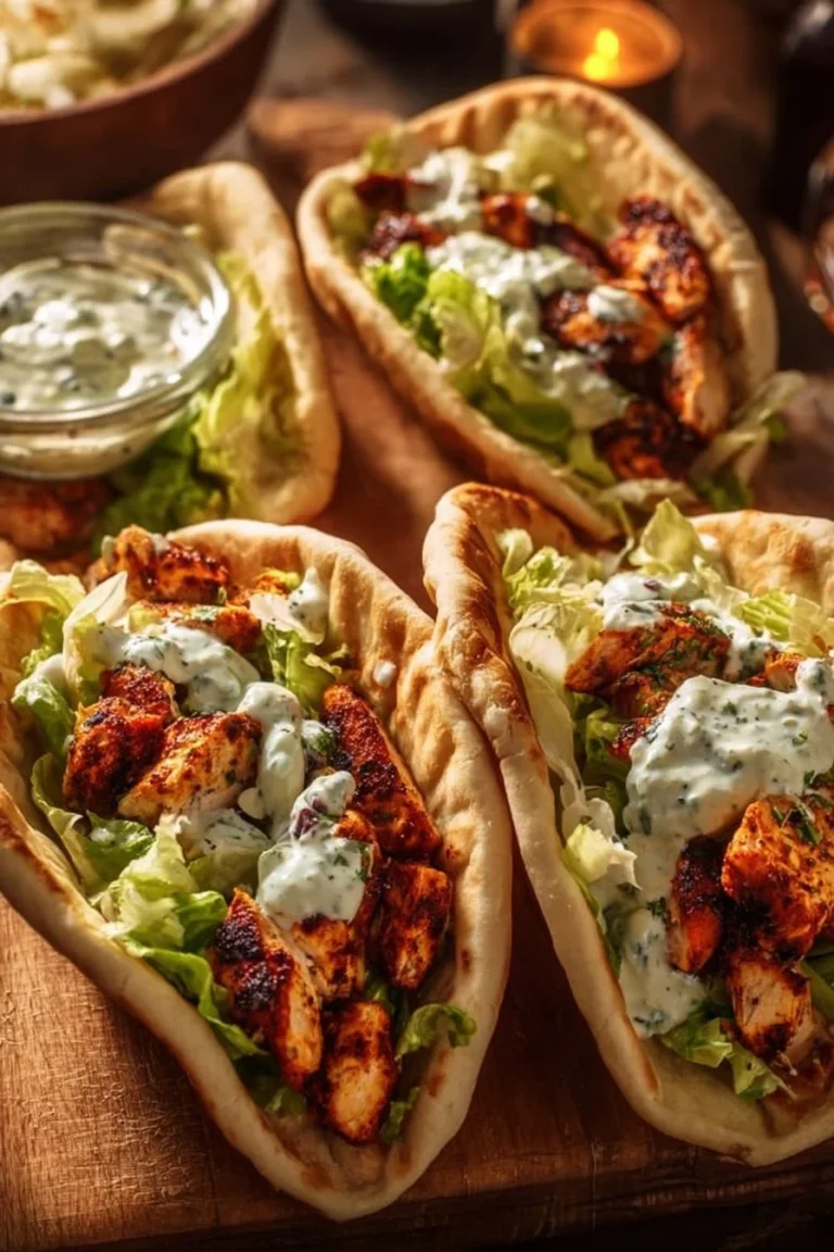Delicious sheet pan chicken pitas topped with herby ranch dressing