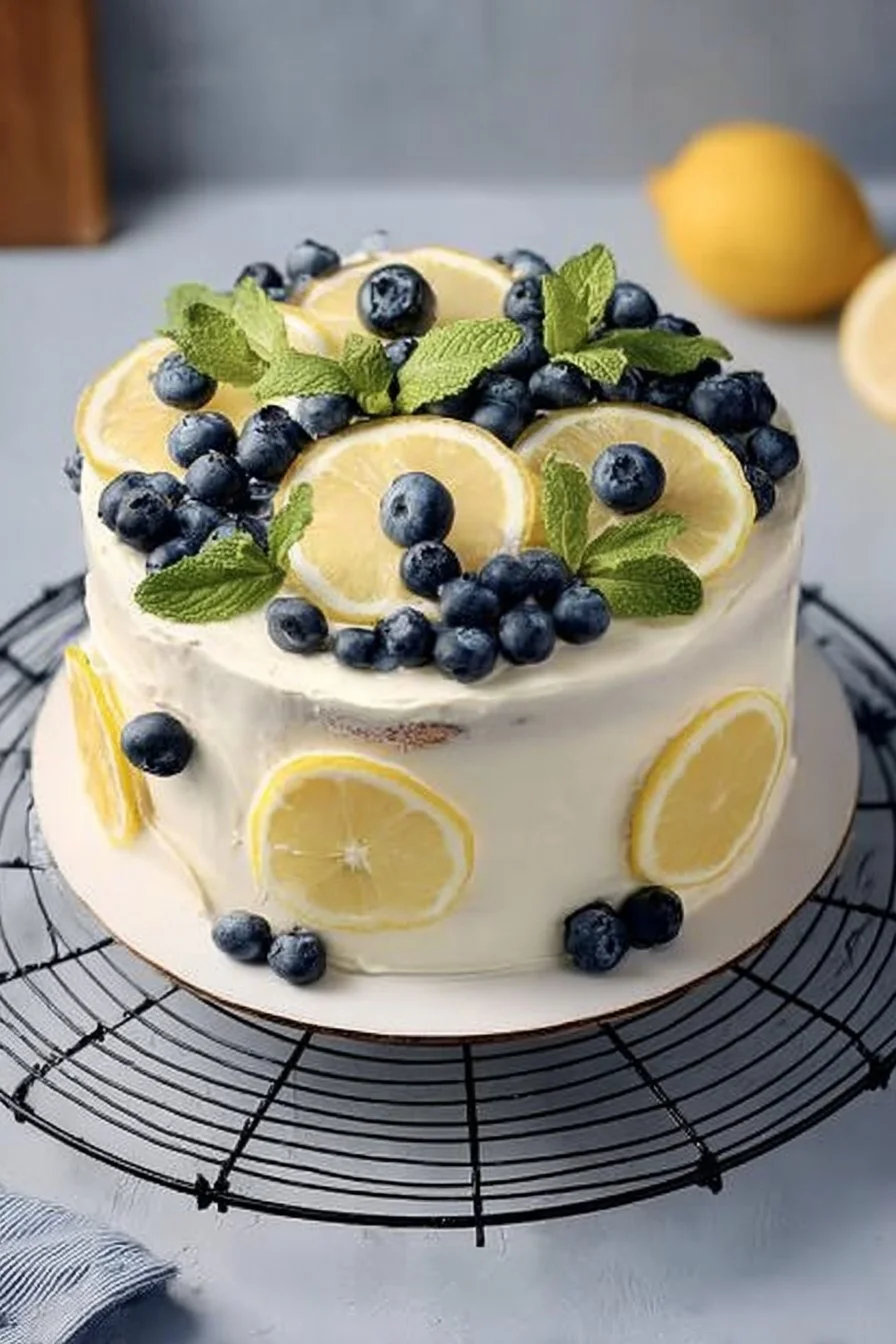 A beautifully decorated cake with colorful frosting and simple decorative elements