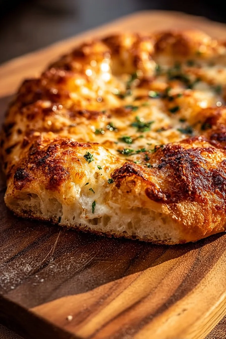 Homemade sourdough pizza dough made from sourdough discard.