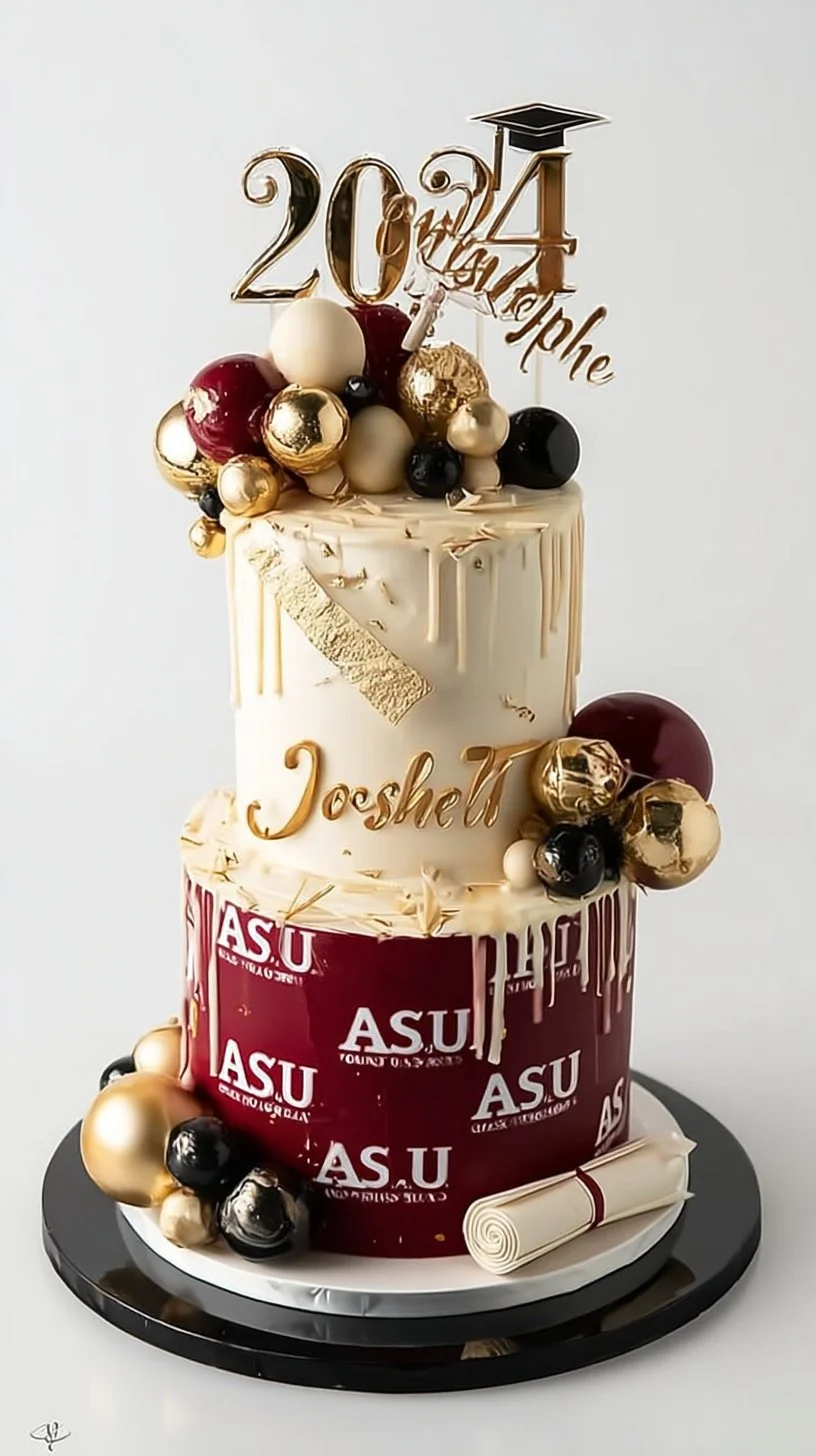Personalized acrylic graduation cake topper for 2026 celebrations