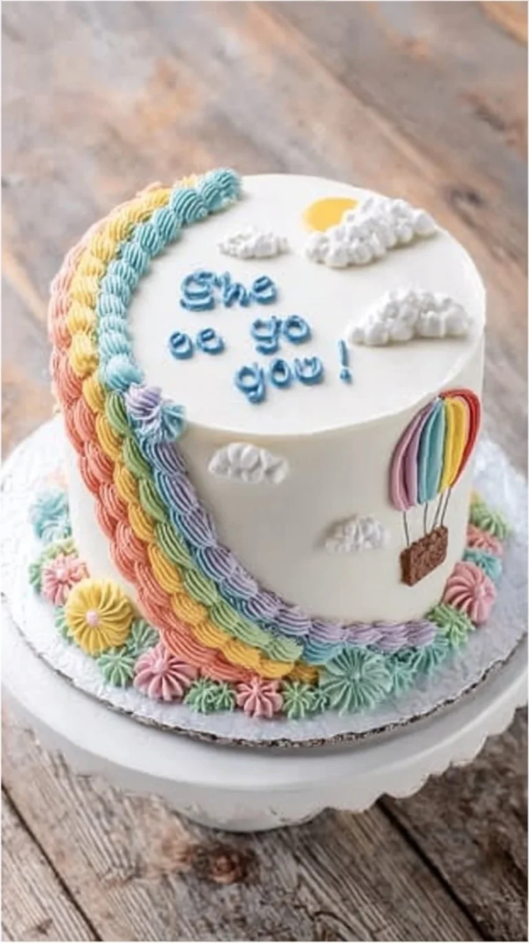 Delicious graduation cake decorated with caps and diplomas for graduation celebration