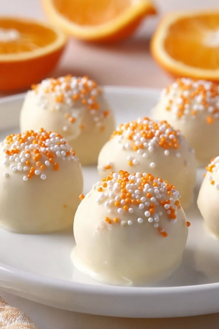 Delicious orange truffles with rich chocolate and zesty orange flavor