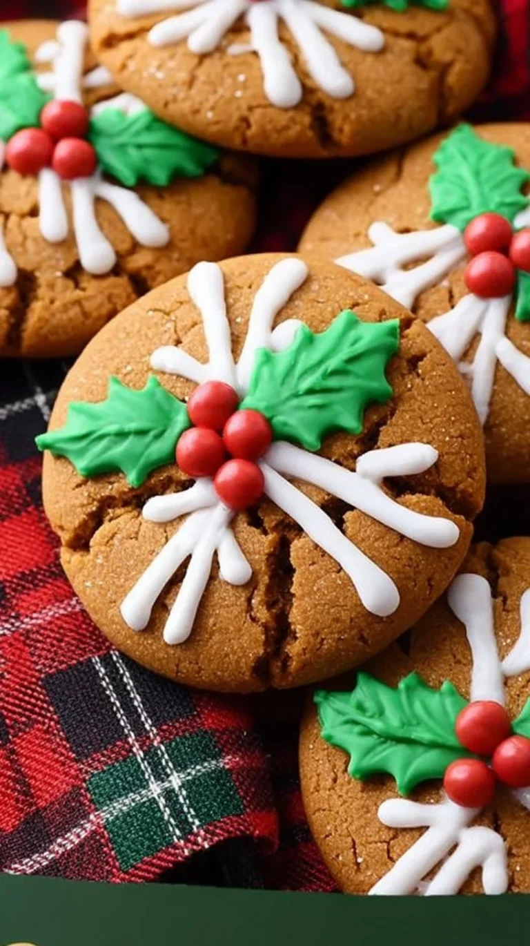 Delicious white chocolate dipped ginger cookies displayed on a plate